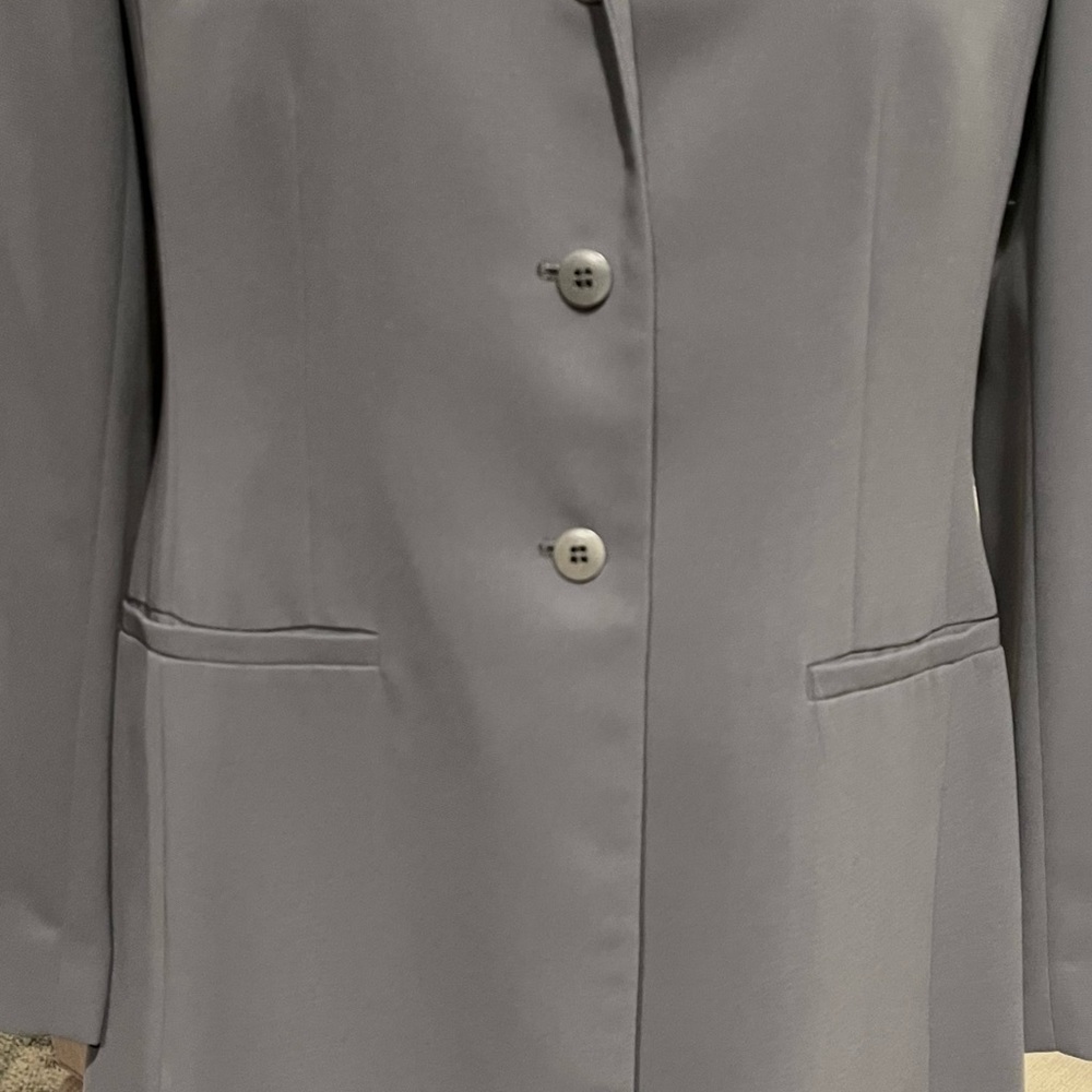 Vintage CASUAL CORNER Women's Size 2 Gray Blazer Career Jacket Business Casual - Picture 7 of 12